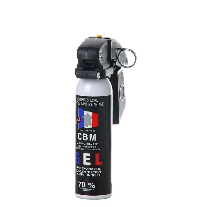 Aérosol de défense CBM gel lacrymogène CS + Poignée Standard 500 ml