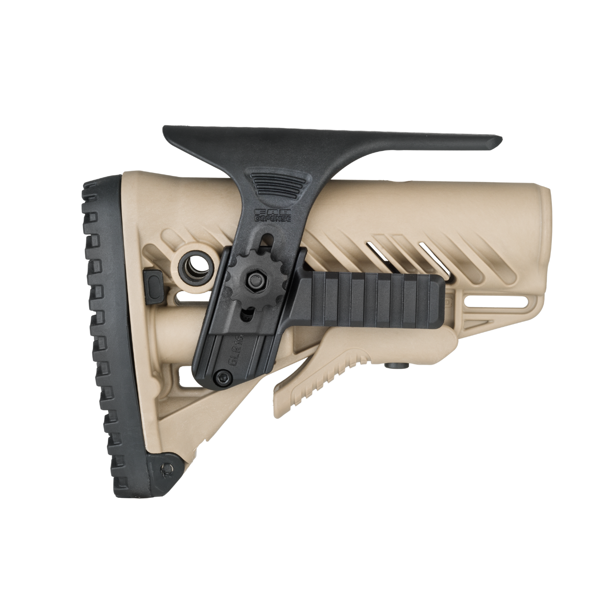Appui-joue FAB Defense GPCP avec rails Picatinny pour crosse tactique GLR-16
