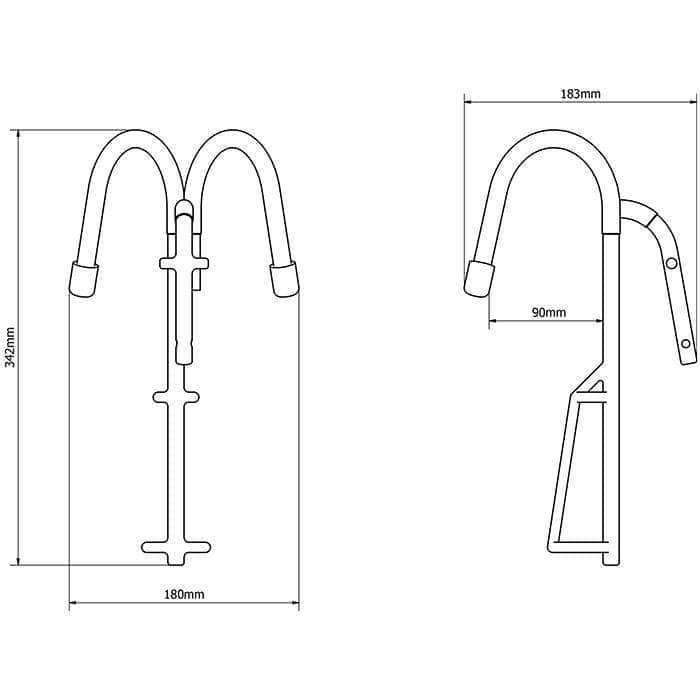 Crochet Olympia Triumph Titanium Double Hook 90 mm
