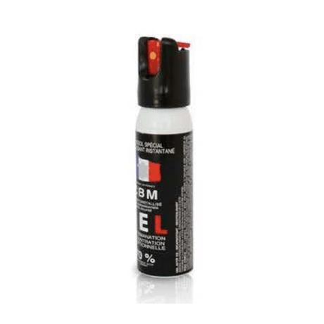 Aérosol de défense CBM gaz lacrymogène au poivre OC + Capot 1/4 tour 25 ml