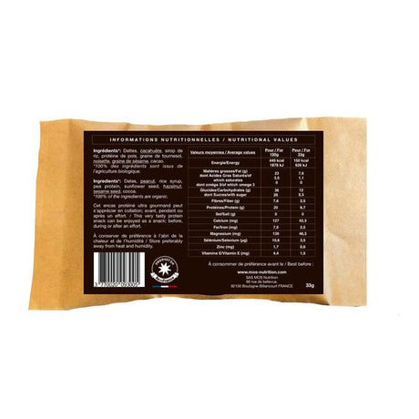 Complément alimentaire MOS Nutrition Energyball Cacao-Noisette 150 Kcal