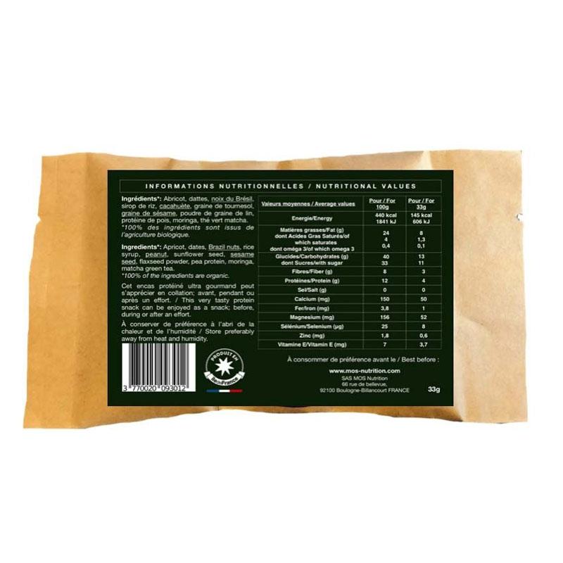 Complément alimentaire MOS Nutrition Energyball Thé Vert Matcha 145 kcal