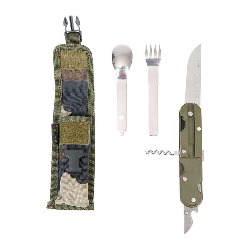 Couteau multifonctions Ares Bivouac avec étui Cam