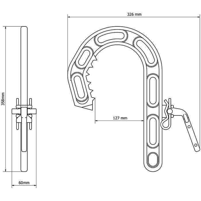 Crochet Olympia Triumph Titanium Hook 127 mm