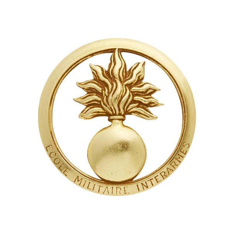 Insigne de béret modèle Or Ecole militaire Interarme