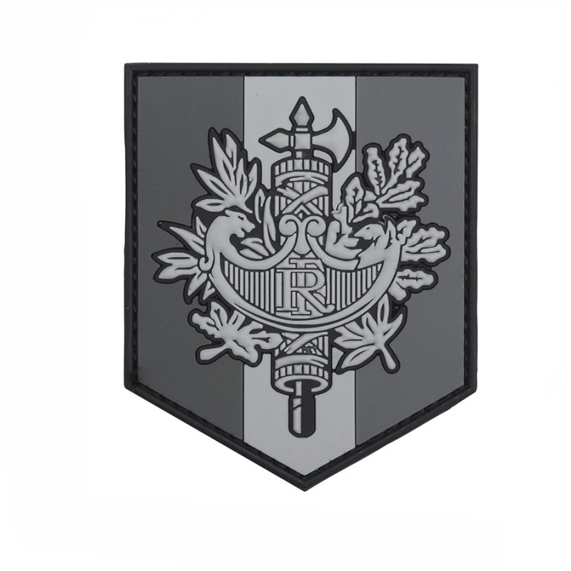 Patch French Shield Noir/Gris