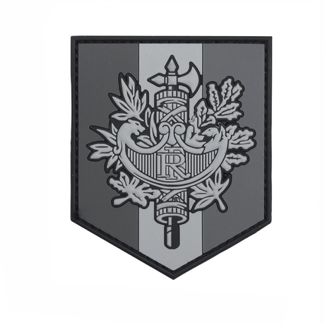 Patch French Shield Noir/Gris