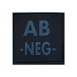 Patch Identifiant Groupe Sanguin Low Visibility PVC BK