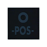 Patch Identifiant Groupe Sanguin Low Visibility PVC BK