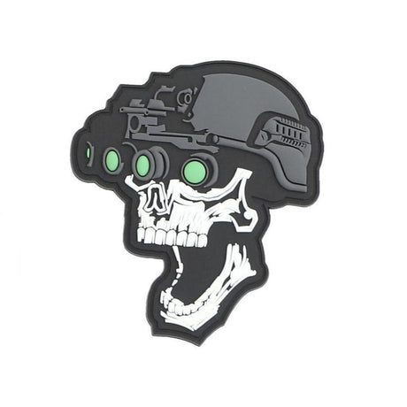 Patch Night Vision Skull Blanc