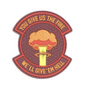 Patch WE GIVE 'EM HELL Rouge