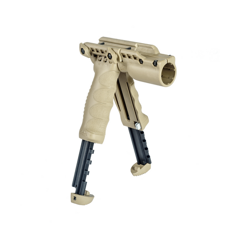 Poignée-bipied FAB Defense T-POD G2 FA avec support de lampe tactique intégré