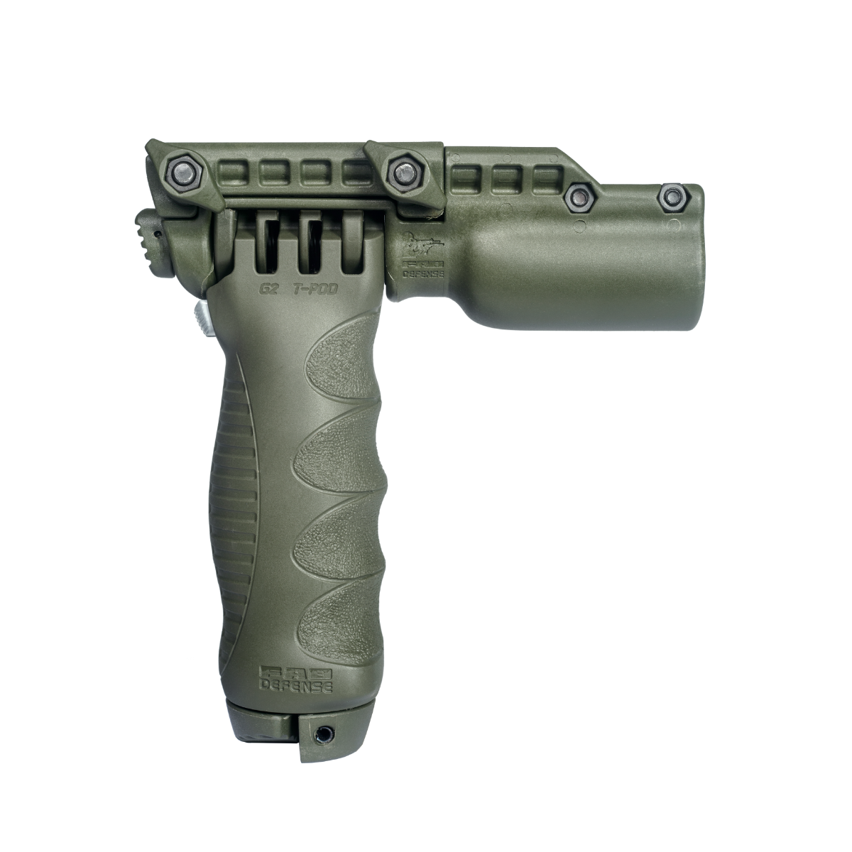 Poignée-bipied FAB Defense T-POD G2 FA avec support de lampe tactique intégré