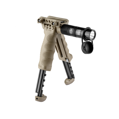 Poignée-bipied FAB Defense T-POD G2 SL avec lampe tactique intégrée