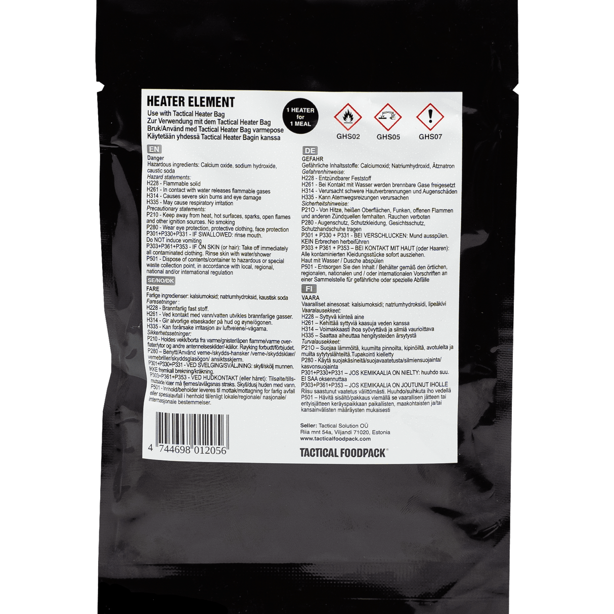 Réchaud de survie Tactical Foodpack